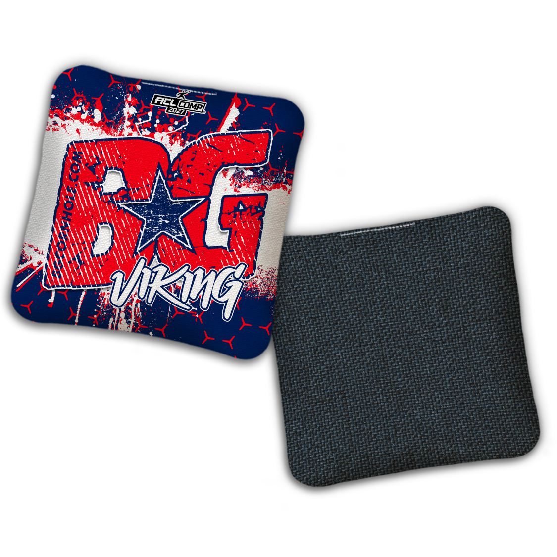 2027 BG Multiple Bag Models - "BROKEN HEX" - ACL Comp Stamped Cornhole Bags - SET OF 4 BAGS