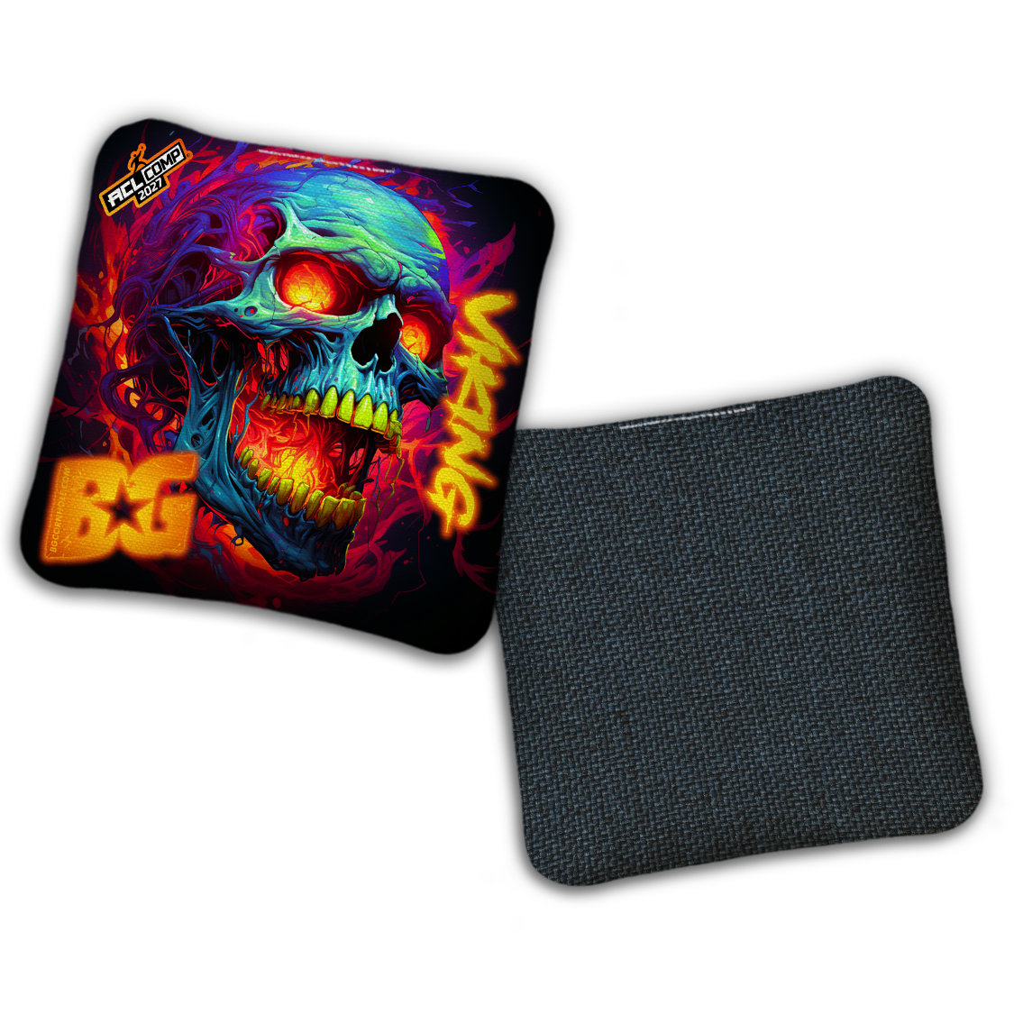 2027 BG Multiple Bag Models - "RAGE FLAME" - ACL Comp Stamped Cornhole Bags - SET OF 4 BAGS