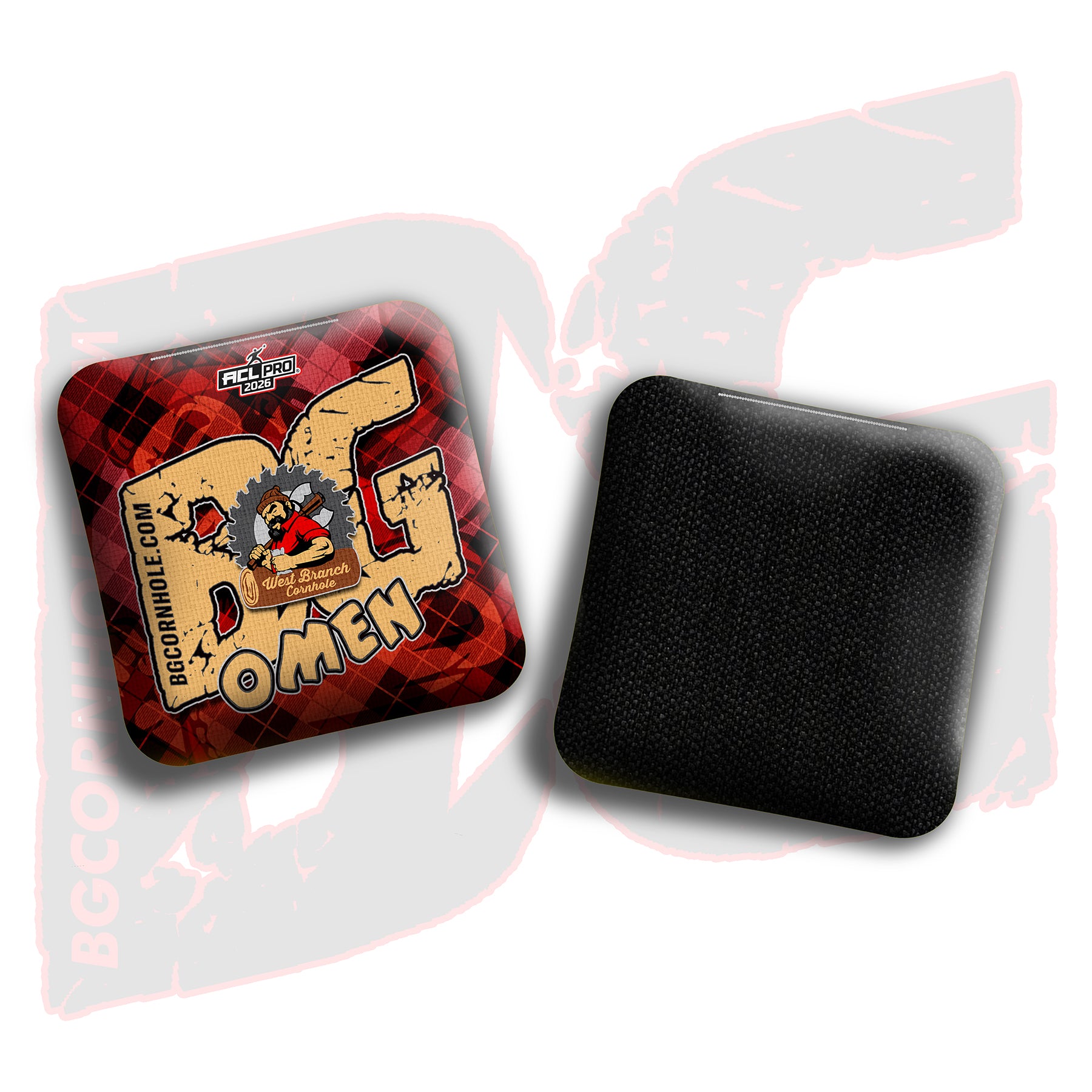 2026 BG Multiple Bag Models - "West Branch Cornhole” Collab - ACL Pro Stamped Cornhole Bags - SET OF 4 BAGS
