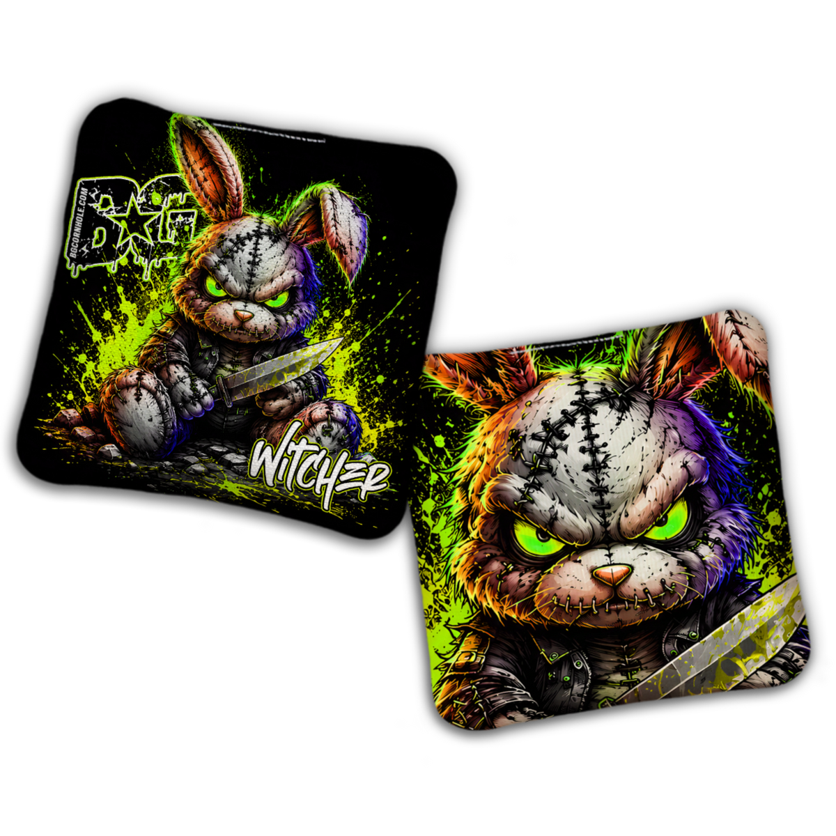UNSTAMPED - BG Multiple Bag Models "BAD BUNNY" - Cornhole Bags - SET OF 4 BAGS