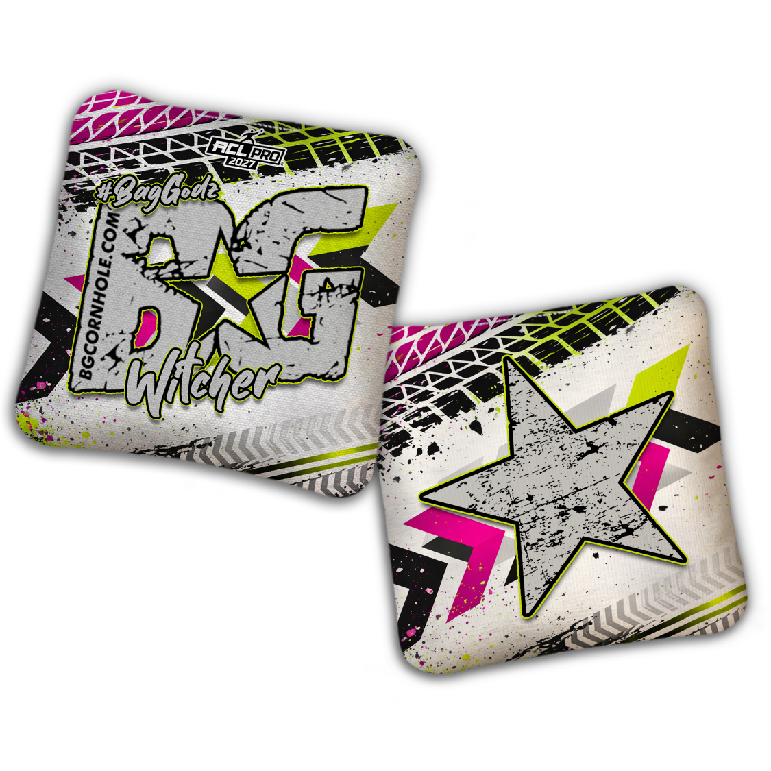 2027 BG Multiple Bag Models "GRUNGE TRACKS" - ACL Pro Stamped Cornhole Bags - SET OF 4 BAGS