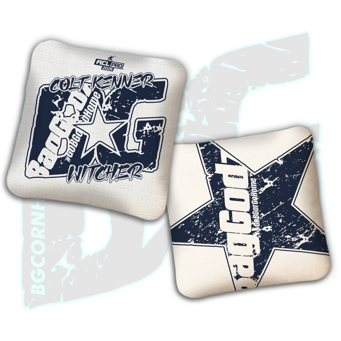 2026 BG Multiple Bag Models  - "Colt Kenner” - ACL Pro Stamped Cornhole Bags - SET OF 4 BAGS