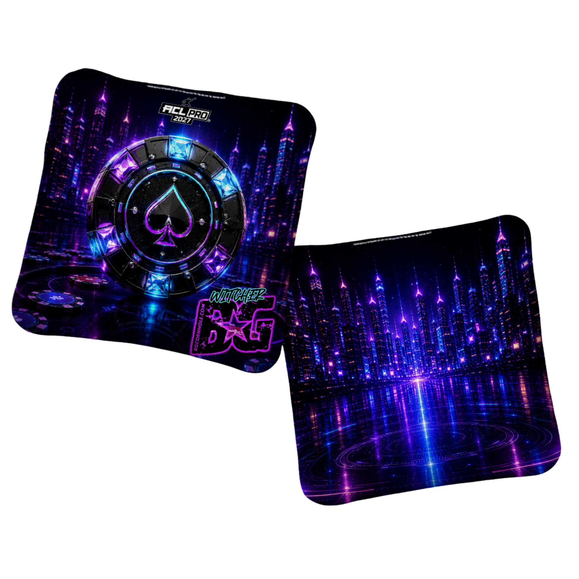 2027 BG Multiple Bag Models "NEON STAKES" - ACL Pro Stamped Cornhole Bags - SET OF 4 BAGS