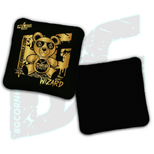 Load image into Gallery viewer, 2026 Multiple Bag Models - DK x BG "Gold Cash Bear" - ACL Pro Stamped Cornhole Bags - Set of 4 Bags