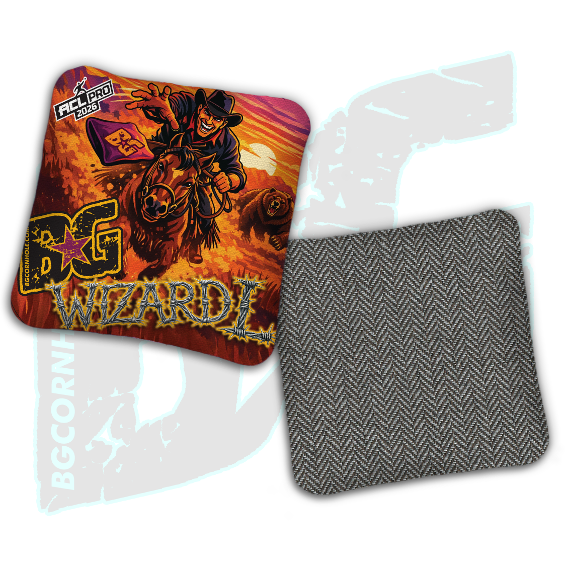 2026 Wizard L "Triple Crown JG Desperado” Collab - ACL Pro Stamped Cornhole Bags - SET OF 4 BAGS