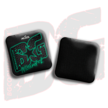 Load image into Gallery viewer, BG Multiple Bag Models - "Hex Glow" - 4" ACL Mini Stamped Cornhole Bags- Set of 4 Bags
