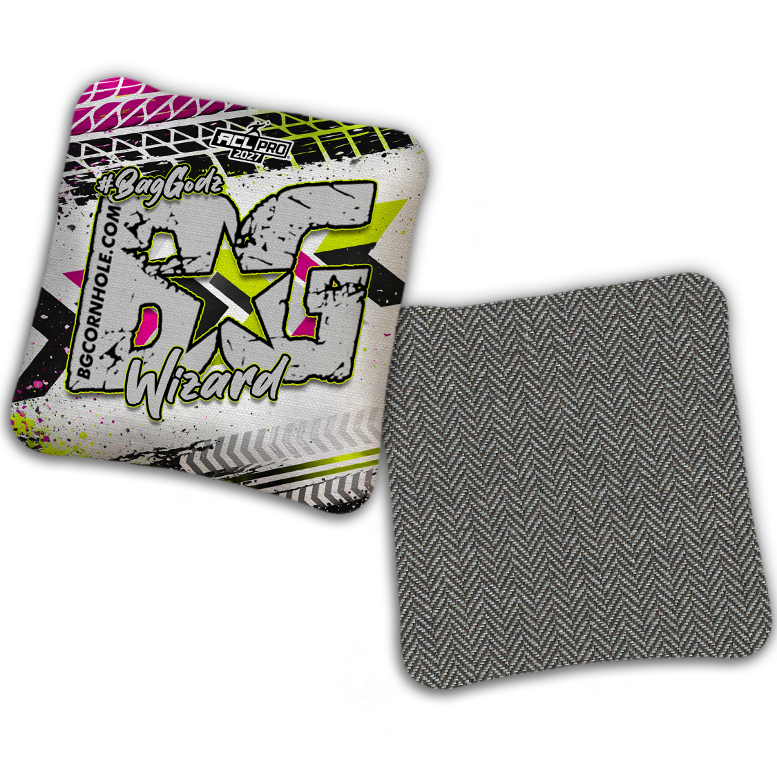 2027 BG Multiple Bag Models "GRUNGE TRACKS" - ACL Pro Stamped Cornhole Bags - SET OF 4 BAGS