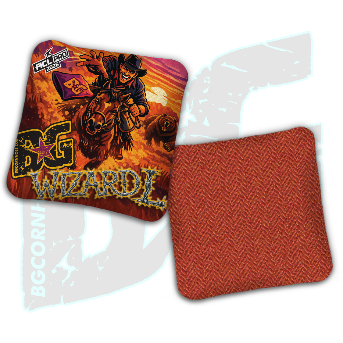 2026 Wizard L "Triple Crown JG Desperado” Collab - ACL Pro Stamped Cornhole Bags - SET OF 4 BAGS