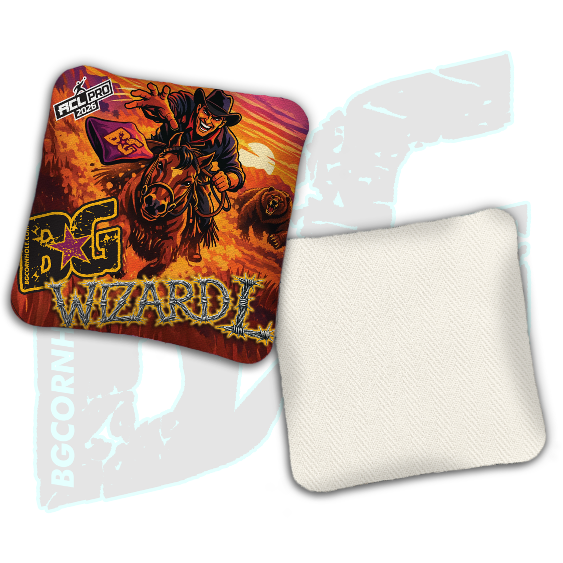 2026 Wizard L "Triple Crown JG Desperado” Collab - ACL Pro Stamped Cornhole Bags - SET OF 4 BAGS