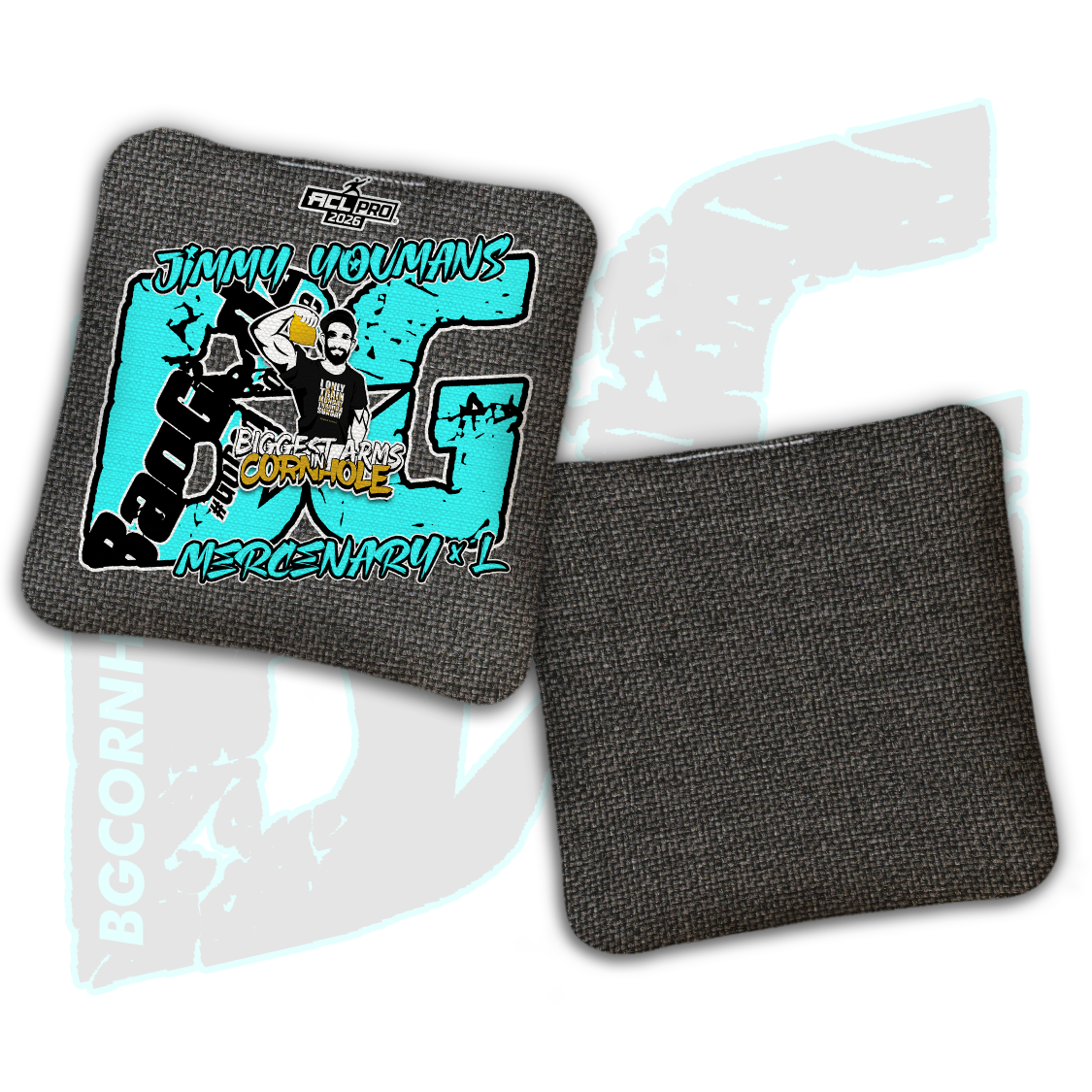 2026 BG Multiple Bag Models  - "Jimmy Youmans” - ACL Pro Stamped Cornhole Bags - SET OF 4 BAGS