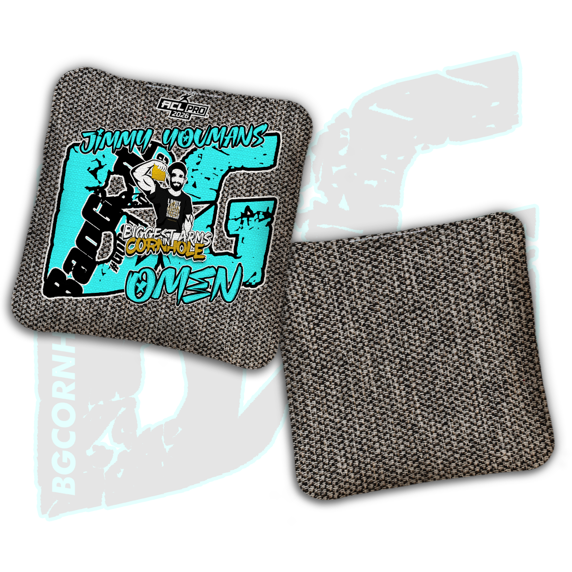 2026 BG Multiple Bag Models  - "Jimmy Youmans” - ACL Pro Stamped Cornhole Bags - SET OF 4 BAGS