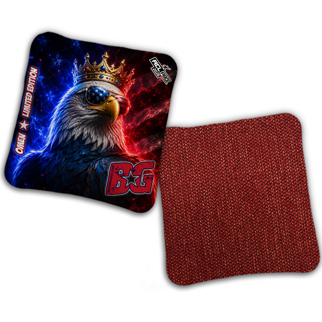 2026 BG "Crowned Eagle" - ACL Pro Stamped Cornhole Bags - SET OF 4 BAGS