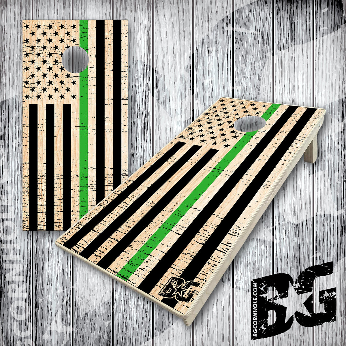 BG "Thin Line American Flag" Cornhole Boards - Elite Model