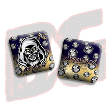 Load image into Gallery viewer, 2026 BG Comp Assassin - &quot;Logo Repeat&quot; - ACL Comp Stamped Cornhole Bags - SET OF 4 BAGS