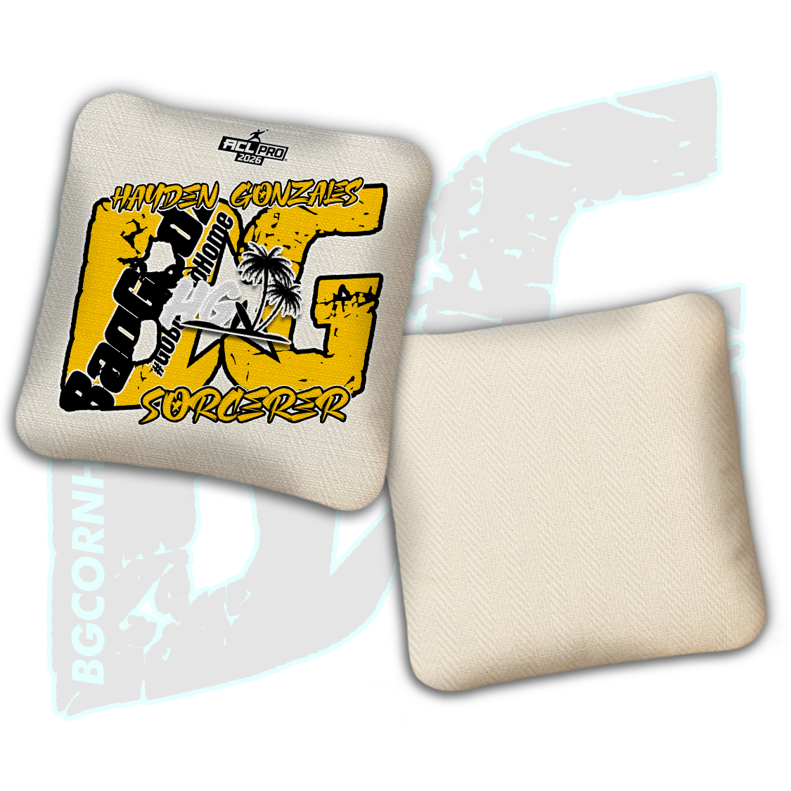 2026 BG Multiple Bag Models  - "Hayden Gonzales” - ACL Pro Stamped Cornhole Bags - SET OF 4 BAGS