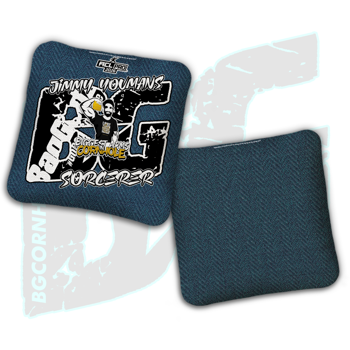 2026 BG Multiple Bag Models  - "Jimmy Youmans” - ACL Pro Stamped Cornhole Bags - SET OF 4 BAGS