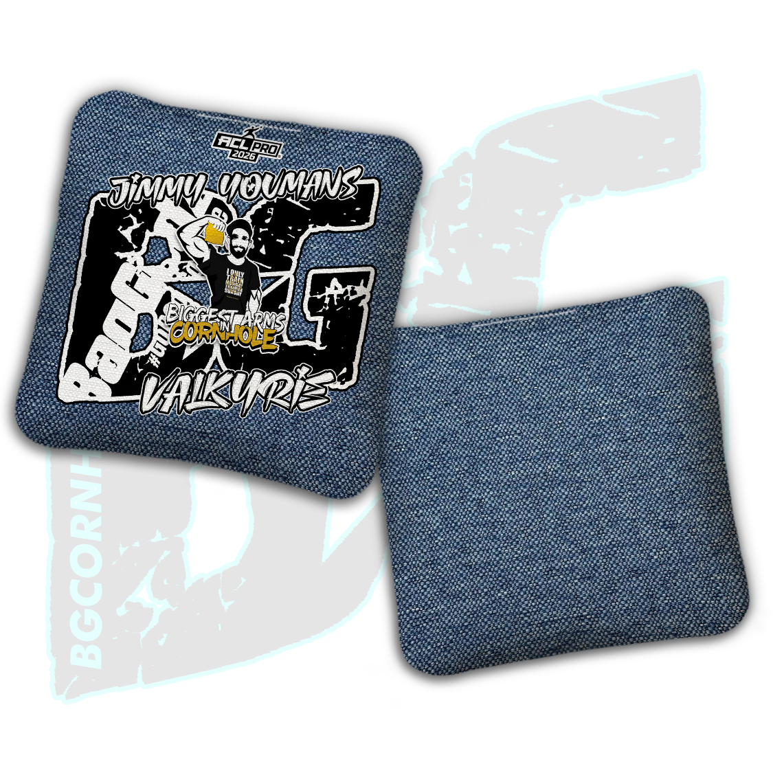 2026 BG Multiple Bag Models  - "Jimmy Youmans” - ACL Pro Stamped Cornhole Bags - SET OF 4 BAGS