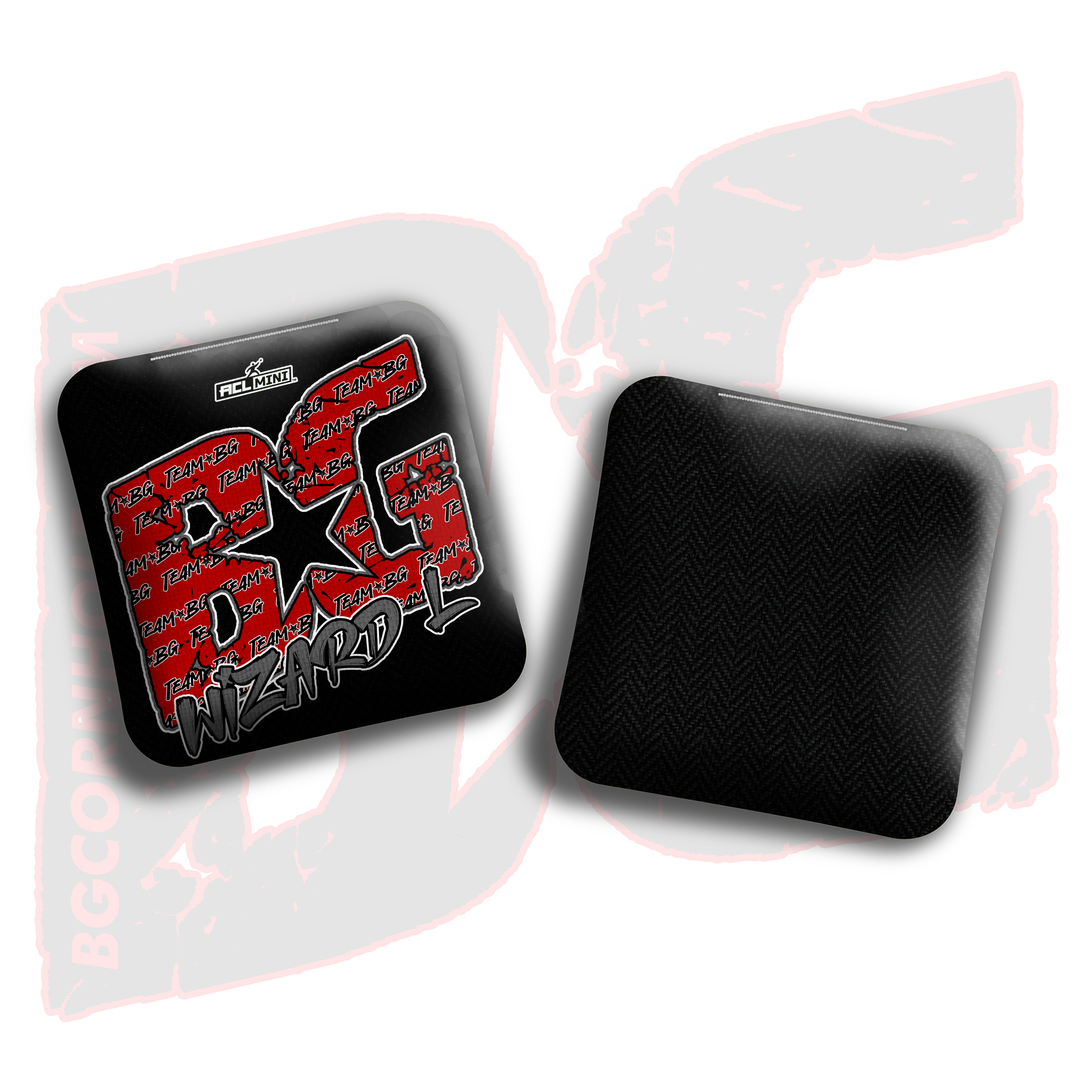 BG Multiple Bag Models - "Red Logo Colormatch" - 4" ACL Mini Stamped Cornhole Bags - Set of 4 Bags