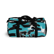 Load image into Gallery viewer, BG Cornhole Blue Camo Duffel Bag